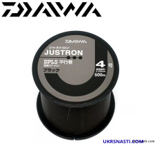 Леска монофильная Daiwa Justron DPLS BK диаметр 0,33мм размотка 500м чёрная